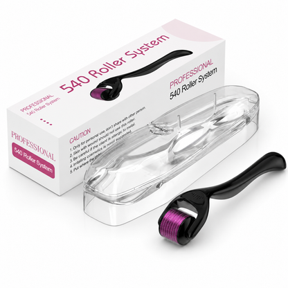 Derma Roller 540 z Etui – 0,25 mm / 0,5 mm do Pielęgnacji Twarzy i Brody