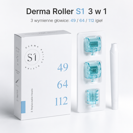 Zestaw Derma Roller S1 3w1 do Pielęgnacji Twarzy – 0,25 mm / 0,5 mm