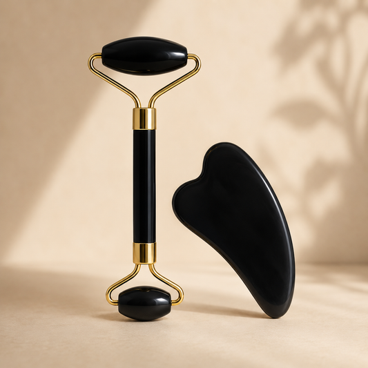 Zestaw do Masażu Twarzy Roller + Gua Sha
