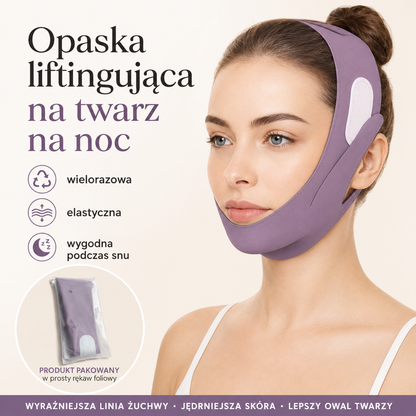 Opaska Liftingująca na Twarz i Podbródek – Fioletowa