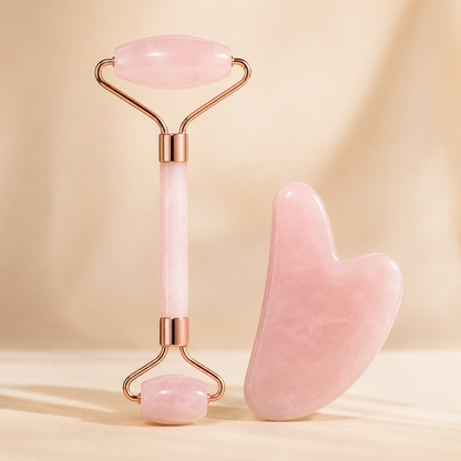 Zestaw do Masażu Twarzy Roller + Gua Sha