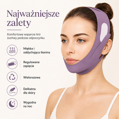 Opaska Liftingująca na Twarz i Podbródek – Fioletowa