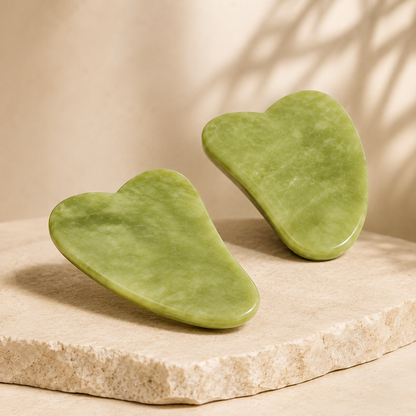 Jadeitowy Roller i Gua Sha do Masażu Twarzy