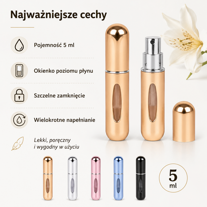 Zestaw 10 Mini Atomizerów do Perfum 5 ml – Podróżne Flakoniki