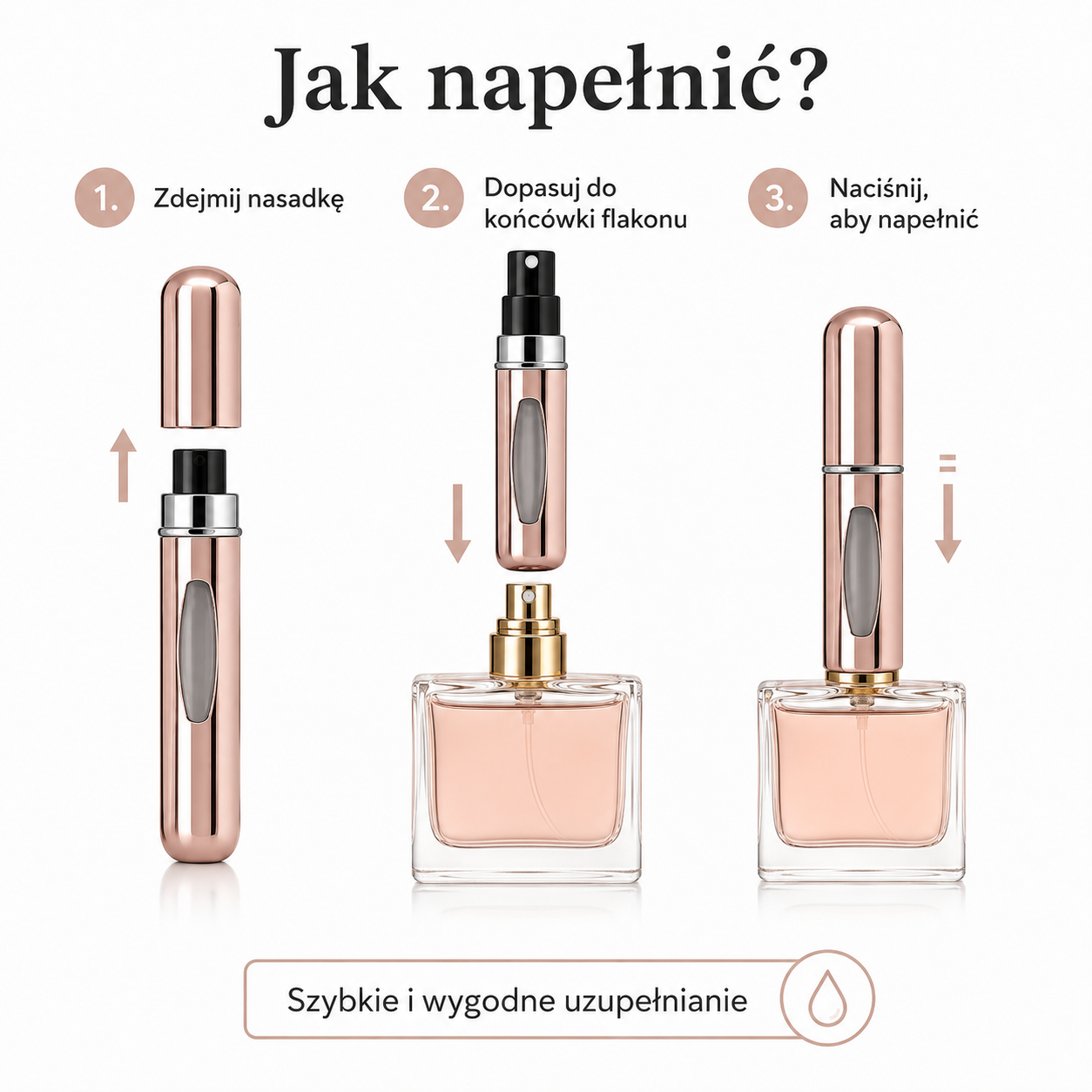 Zestaw 4 Atomizerów do Perfum 5 ml – Podróżne Mini Flakoniki