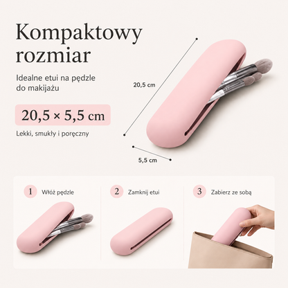 Silikonowe Etui na Pędzle do Makijażu – Organizer Podróżny