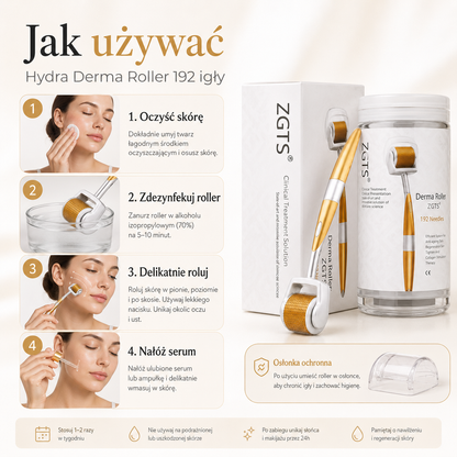 Hydra Derma Roller 192 igły – 0,25 mm / 0,5 mm