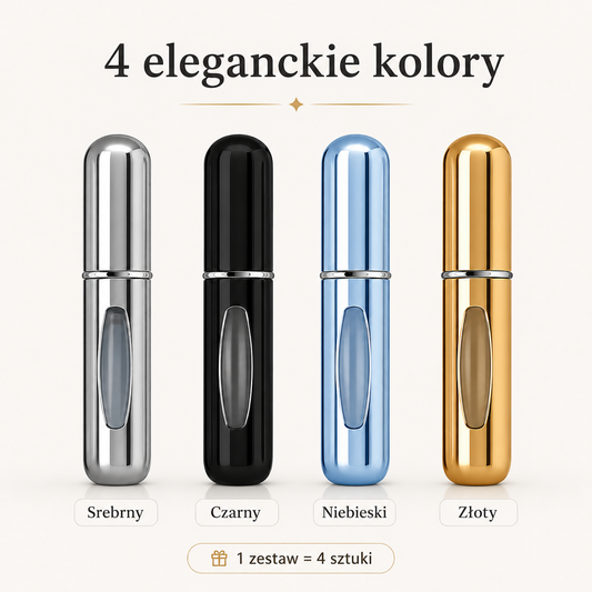 Zestaw 4 Atomizerów do Perfum 5 ml – Podróżne Mini Flakoniki