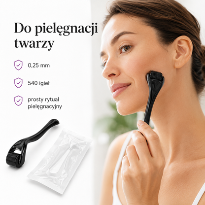 Derma Roller 540 igieł 0,25 mm – do Twarzy i Brody