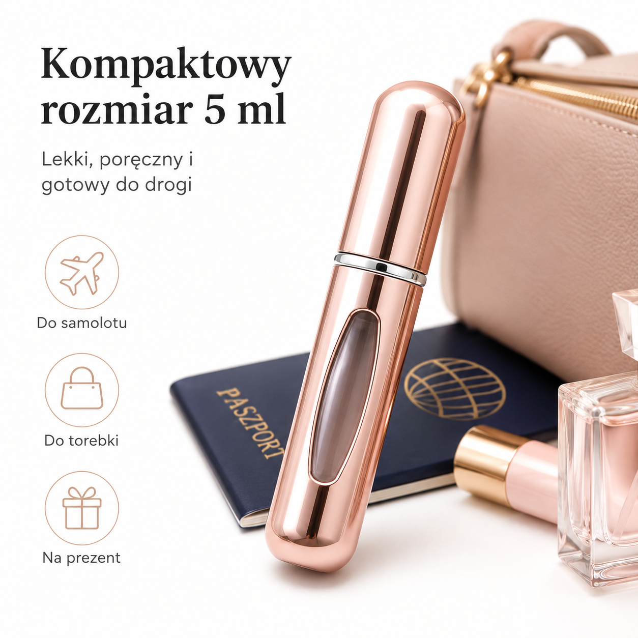 Zestaw 4 Atomizerów do Perfum 5 ml – Podróżne Mini Flakoniki