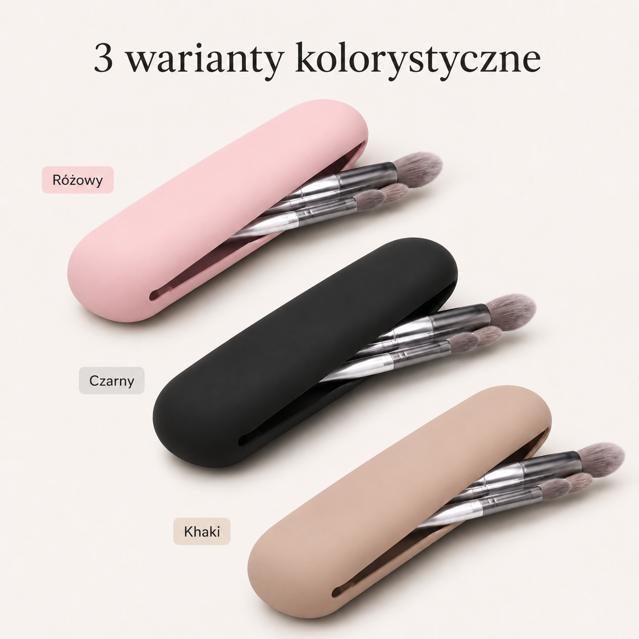 Silikonowe Etui na Pędzle do Makijażu – Organizer Podróżny