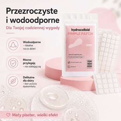 Niewidoczne Plastry na Pryszcze Hydrocolloid – 200 / 400 szt.