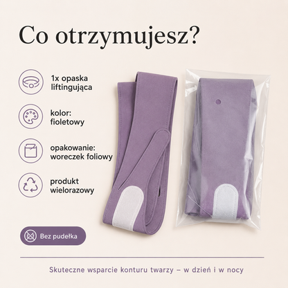 Opaska Liftingująca na Twarz i Podbródek – Fioletowa